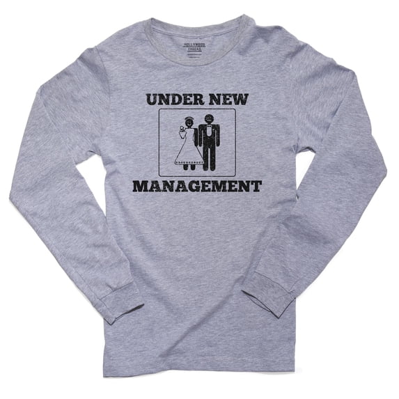 Under New Management Funny Wedding Men's Long Sleeve Grey T-Shirt