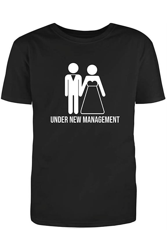 Under New Management Graphic Novelty Humor Funny T Shirt Black Large