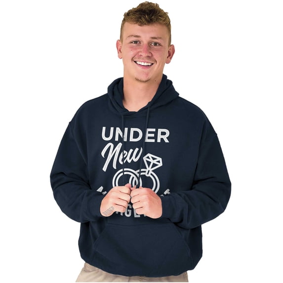 Under New Management Newlywed Bride Unisex Plus Fleece Graphic Hoodie Brisco Brands 2X