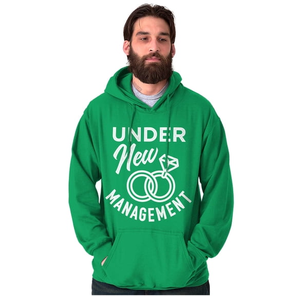 Under New Management Newlywed Bride Unisex Plus Fleece Graphic Hoodie Brisco Brands 3X