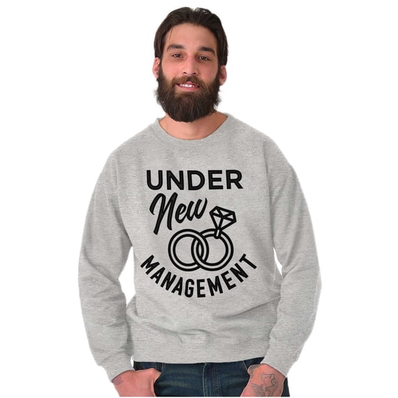 Under New Management Newlywed Bride Unisex Plus Fleece Graphic Sweatshirt Brisco Brands 2X