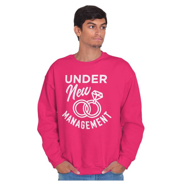 Under New Management Newlywed Bride Unisex Plus Fleece Graphic Sweatshirt Brisco Brands 2X