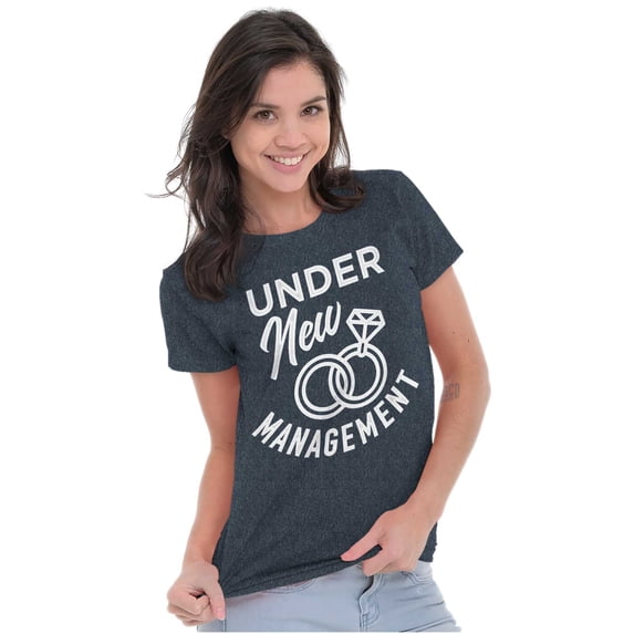 Under New Management Newlywed Bride Womens Slim Fit Graphic Tee Brisco Brands S