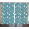 thumbnail image 1 of Ambesonne Under the Sea Curtains 2 Panel Set, Summer Beach Clam, 108" x 108", Multicolor, 1 of 3