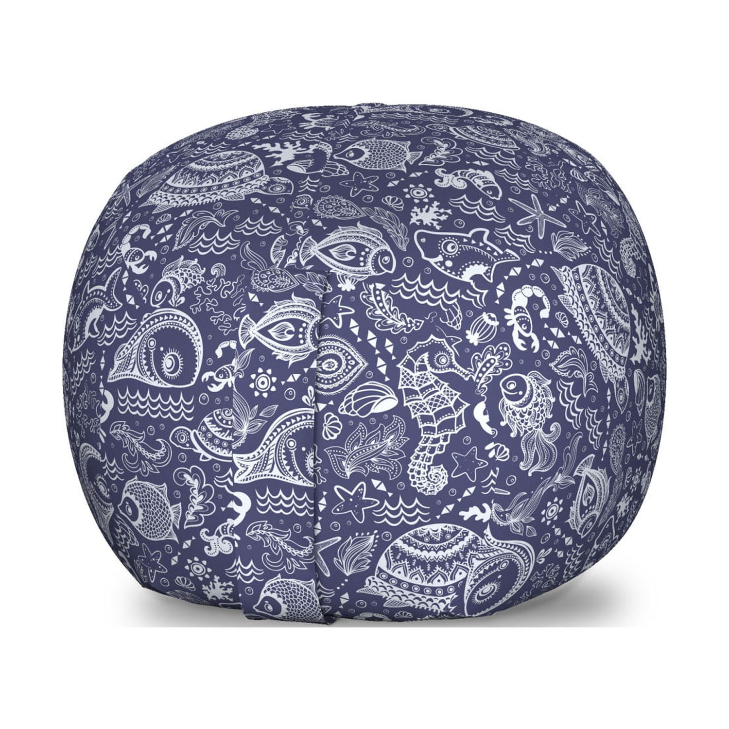 Under the Sea Storage Toy Bag Chair, Ocean Animals Shells Plants ...