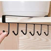 Under Shelf Coffee Cup Mug Holder For Kitchen Hanger Storage Rack Cabinet 6 Hook