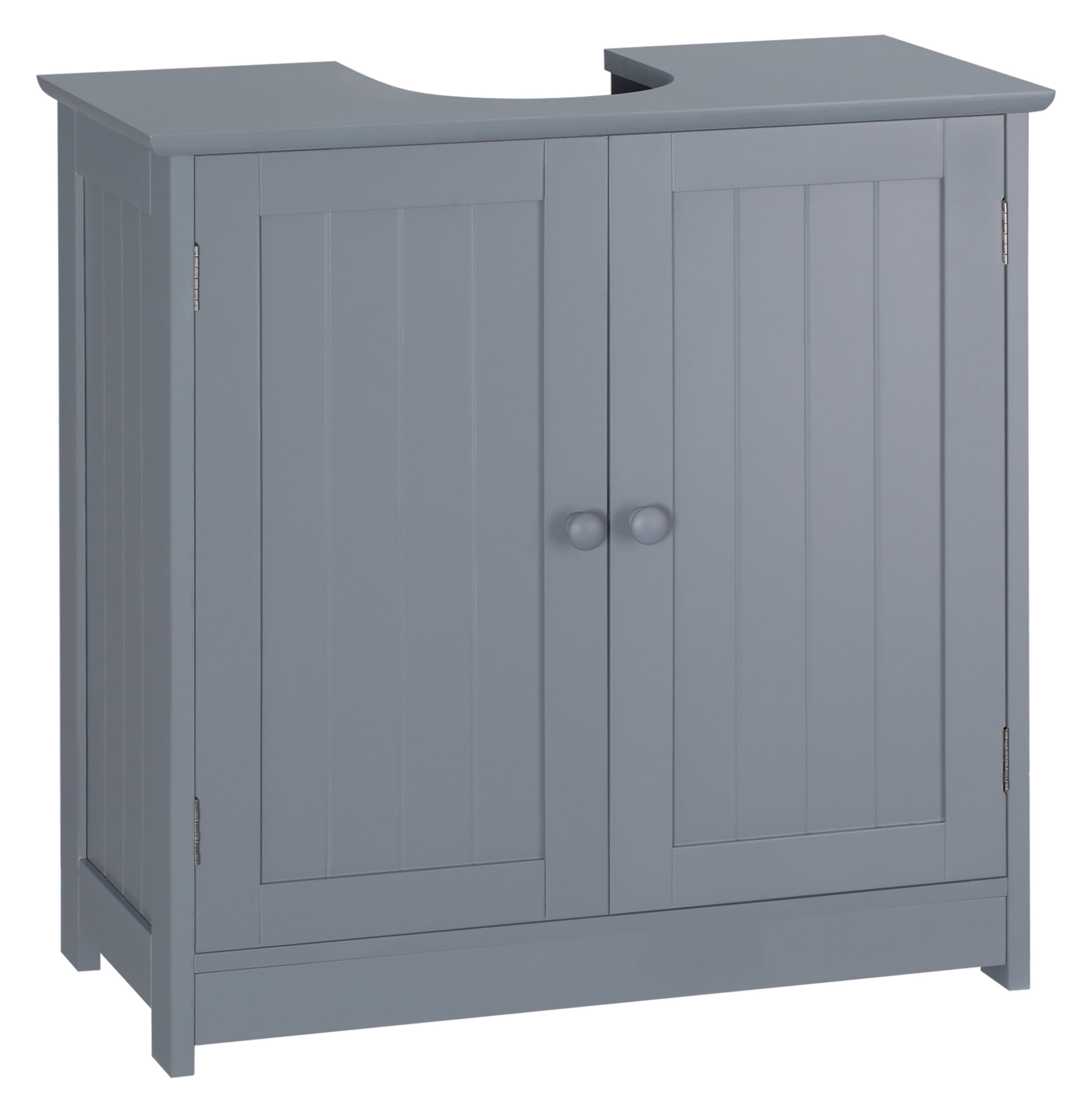 Under Sink Bathroom Cabinet with 2 Doors and Shelf, Pedestal Sink ...