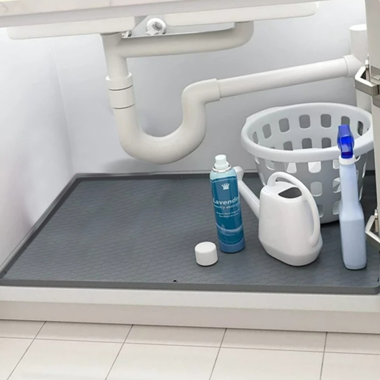 Under Sink Mat Waterproof Kitchen Sink Silicone Pad ,34"x22" Under Sink