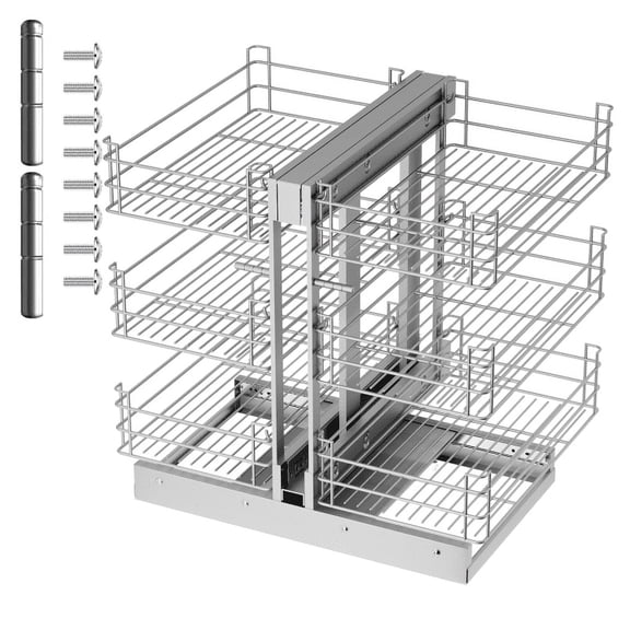 Under Sink Organizer, 108 lb Load Capacity, Left/Right Opening, Steel Shelf Organizer, for Kitchen, Garage​
