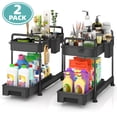 2 Pack Under Sink Organizer, Sliding Drawer, Kitchen Rack, Bathroom ...