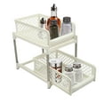 thumbnail image 1 of Under Sink Organizer 2-Tier Bathroom Kitchen Cabinet Storage White, 1 of 24