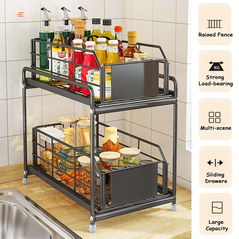 Under Sink Organizer, Tier Bathroom Organizer, Narrow Space
