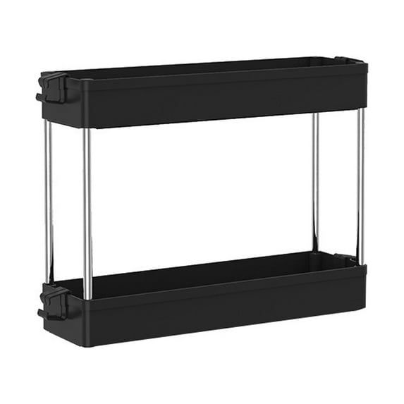 Under Sink Organizer Bath Collection Slide-Out Baskets with Hooks Multi-Purpose Storage Shelf for Bathroom Kitchen