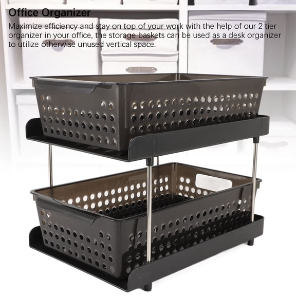 Under Sink Organizer With 2 Removable Baskets, Declutter Your Home Today