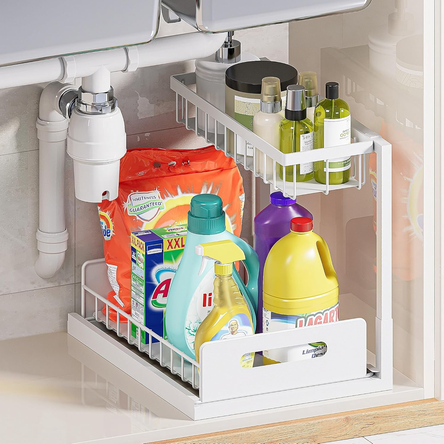 Under Sink Organizer and Storage, Slide Out Cabinet Organizer, Pull Out ...