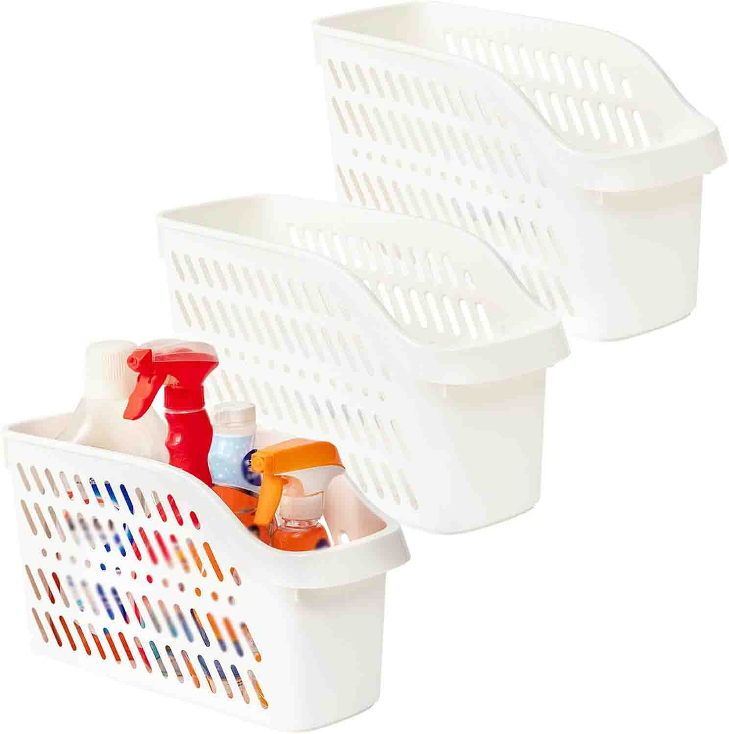 Under Sink Organizer with Wheels Pull Out Kitchen Bathroom Cabinet Organizers and Storage Multi-purpose Plastic Organizer Baskets