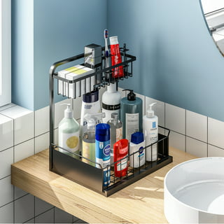 furihshe Under Sink Organizers and Storage, Pull Out Cabinet Organizer 2-Tier Slide Out Sliding Shelf Under Cabinet Storage Multi-Use for Under