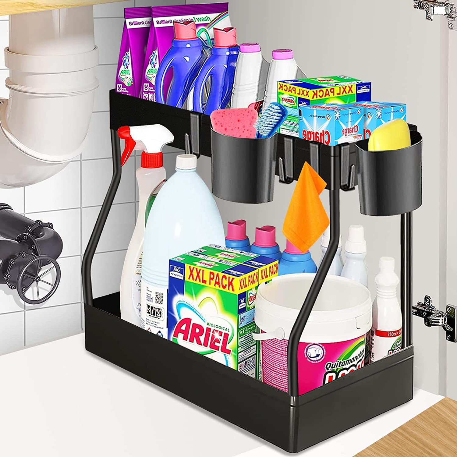 Under Sink Organizers and Storage, 1 Pack Large Capacity Heavy Load ...