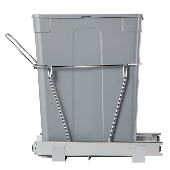Under Sink Pullout Trash Can, 35 Quart Heavy-Duty Recycling Bin with Full Extension Slides, Fits Kitchen Cabinets and Counters