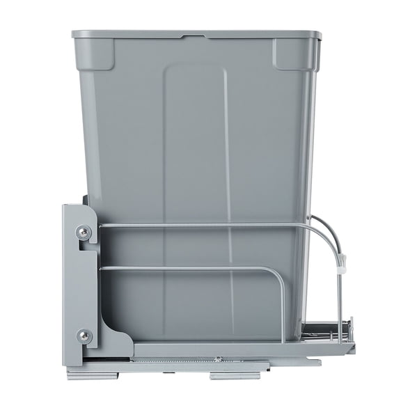 Under Sink Pullout Trash Can, 35 Quart Heavy-Duty Recycling Bin with Soft-Close Sliding System, Fits Kitchen Cabinets and Counters