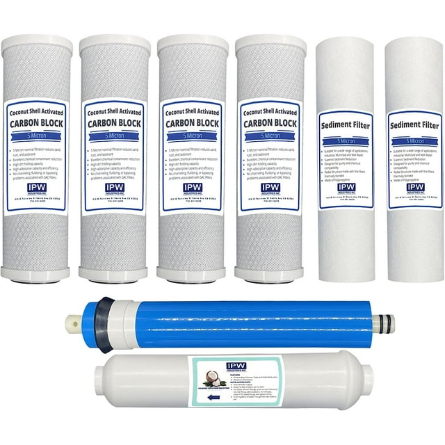 Under Sink Reverse Osmosis Annual Replacement Filter Kit, Mixed Color