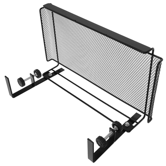 Under Desk Storage Basket with Iron Material in Black Color for Home Use and Office Organization