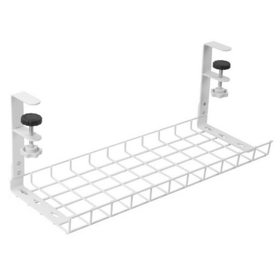Under Table Storage Rack Home Office Desk Wire Organization Kitchen Storage Metal Cable Management Tray Replacement