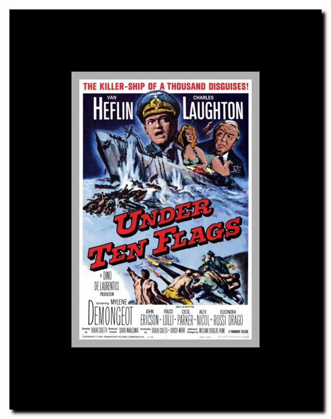 Under Ten Flags Framed Movie Poster
