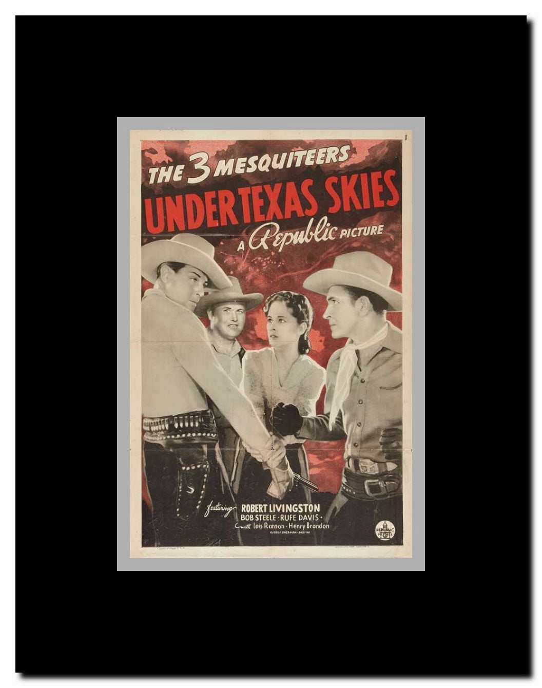 Under Texas Skies Framed Movie Poster