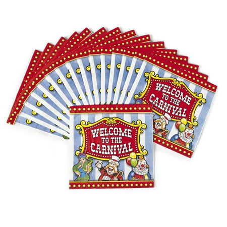 Under The Big Top Luncheon Napkin (16Pc) - Party Supplies - 16 Pieces