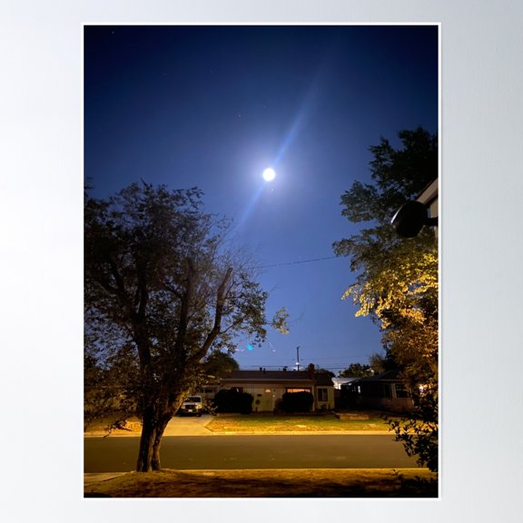 “Under The Glow Over The Suburbs” Poster Wall Art, Modern Wall Decor, 24x36 UNFRAMED