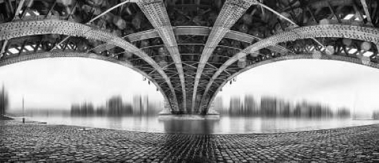 Under The Iron Bridge Canvas Art - Em-Photographies (10 x 20)