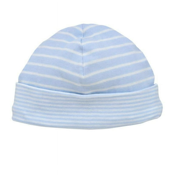 Under The Nile Baby Organic Cotton Reversible Pale Blue Stripe Beanie