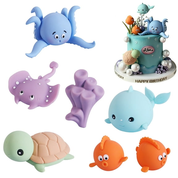 Under The Sea Cake Decoration Sea Ocean Cake Toppers Ocean Cake Topper Under The Sea Party Supplies