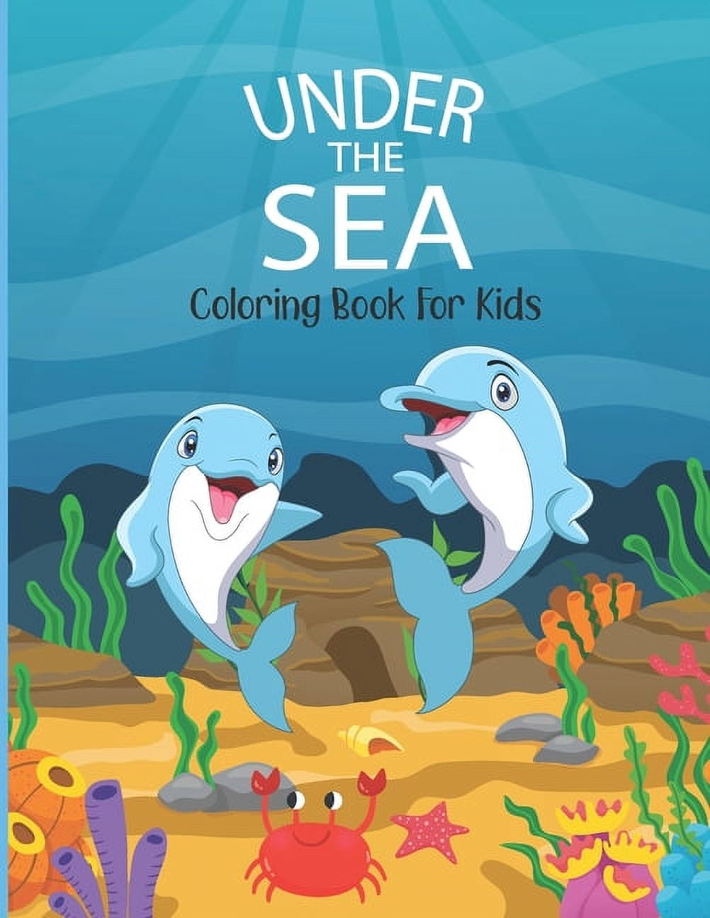 Kids coloring books Cute underworld sea creature: Kids coloring