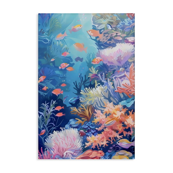 Stupell Industries Under The Sea Exotic Fish Canvas Wall Art, design by LSR Design Studio, 45 x 30