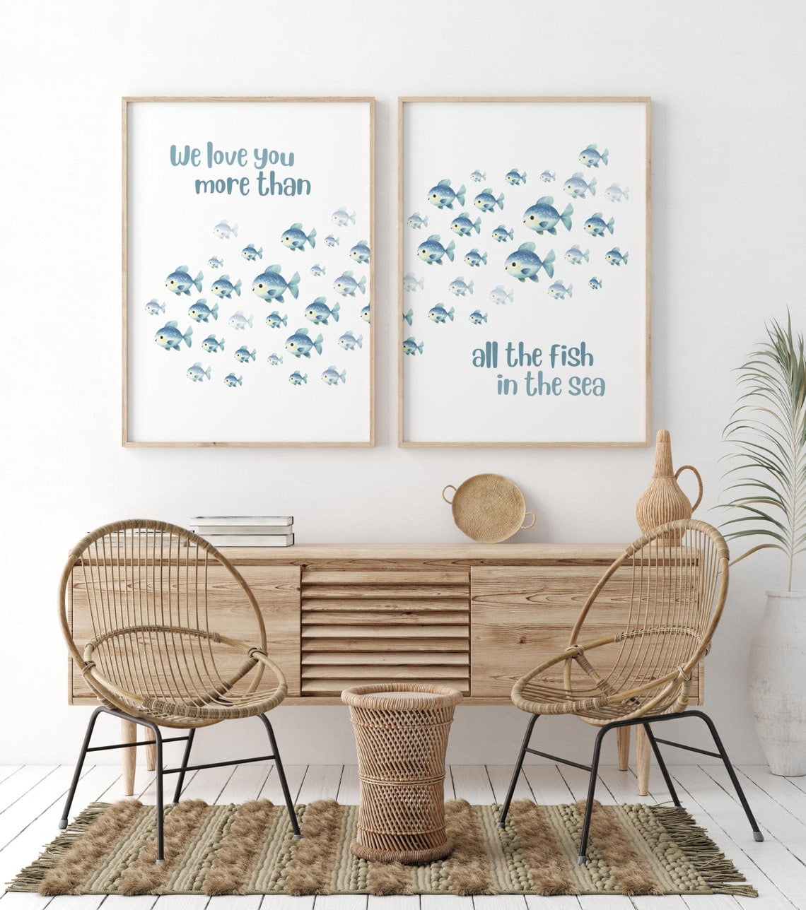 Under The Sea Nautical Ocean Nursery Wall Art Print, Nursery And ...