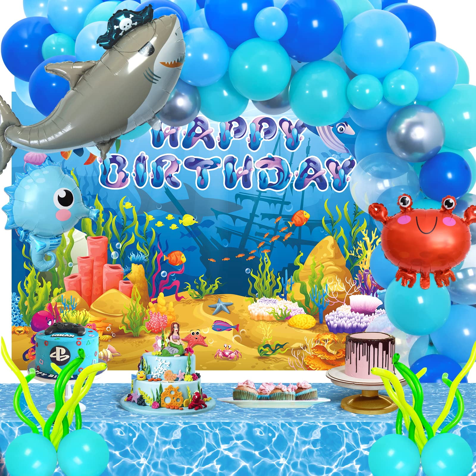 Under The Sea Party Decorations CUTEUP Baby Shark Birthday