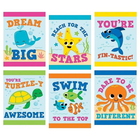 Under The Sea Posters - Educational - 6 Pieces