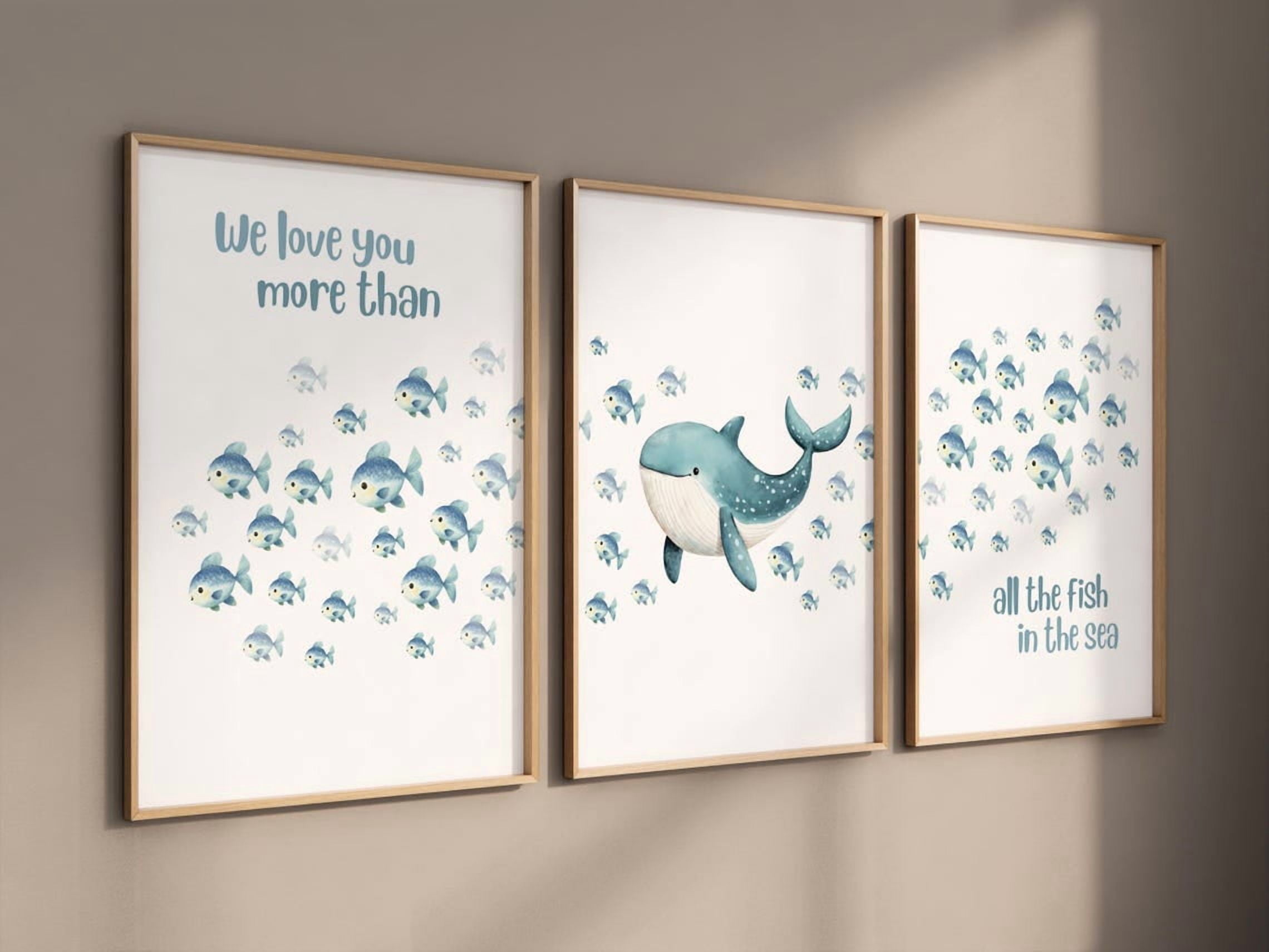 Under The Sea Wall Art, Ocean Nursery Decor, Nautical Nursery Print Set ...