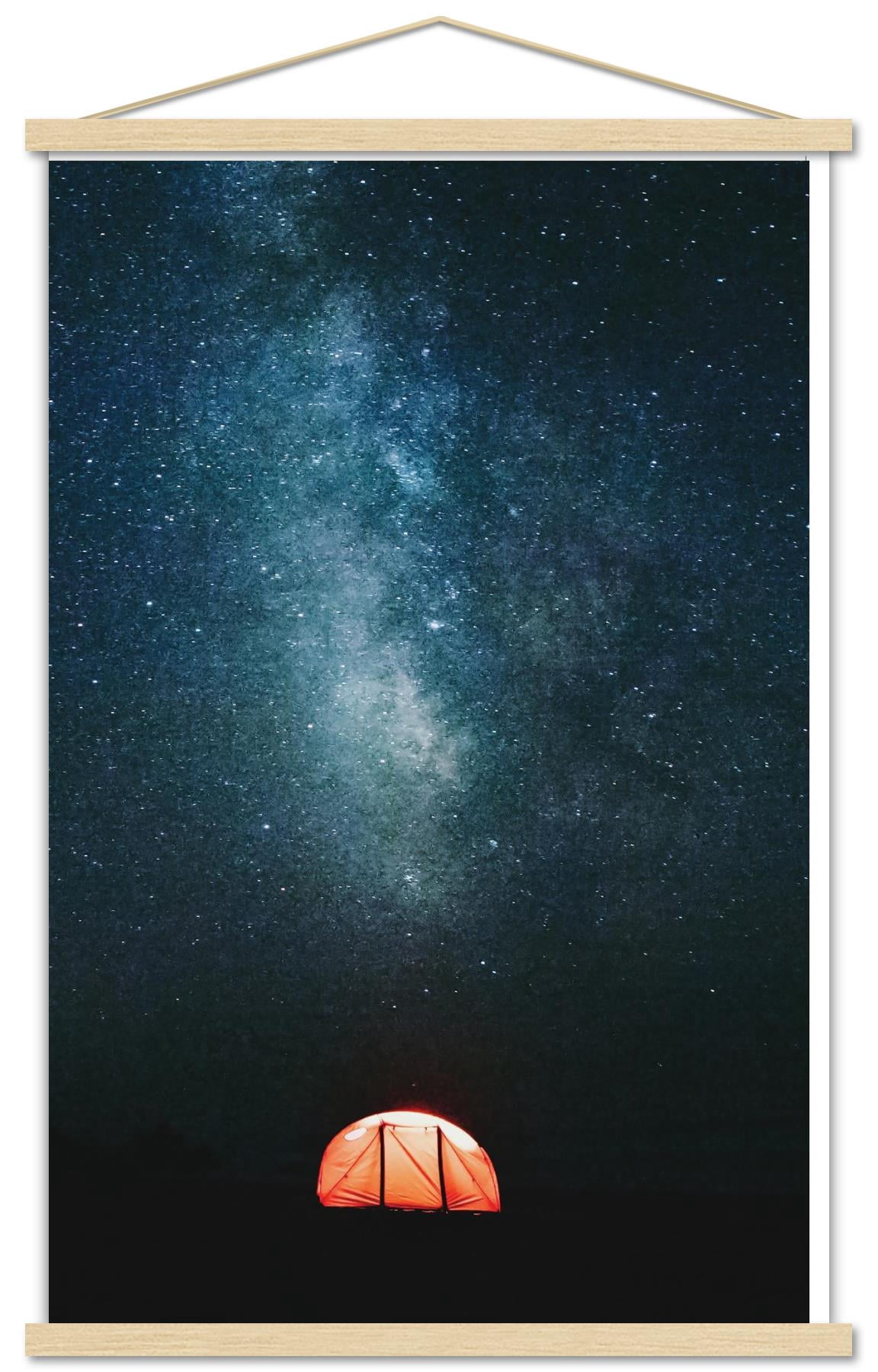 Under The Stars Wall Poster with Wooden Magnetic Frame, 22.375" x 34"