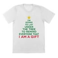 thumbnail image 1 of Under The Tree Holiday Christmas Graphic White Mens Cotton T-Shirt, 1 of 1