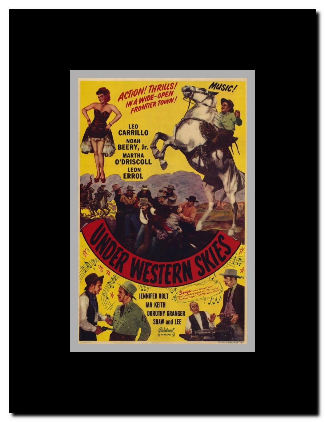 Under Western Skies Framed Movie Poster