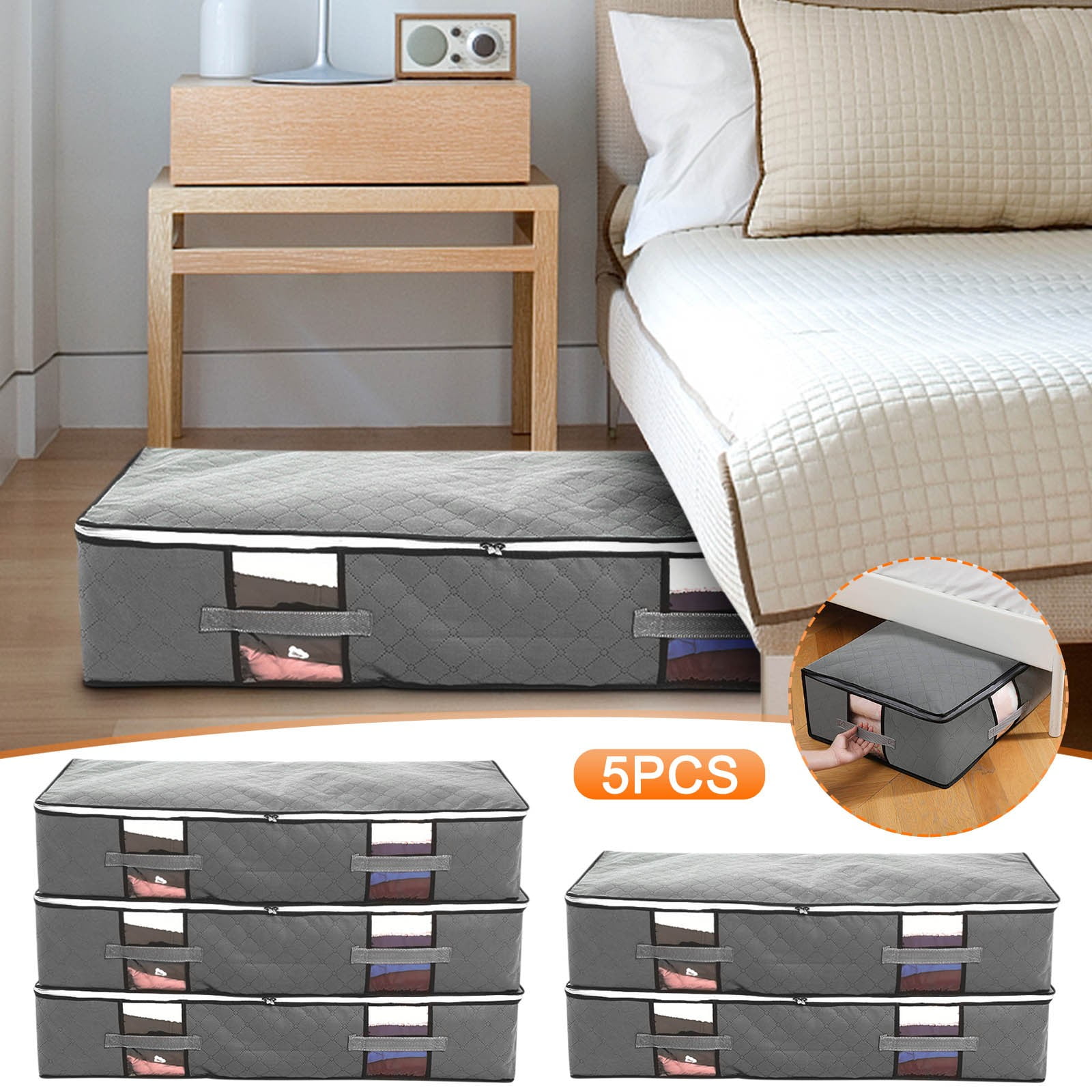 Under bed Storage Bags,Large Capacity Underbed Storage Bags Organizer ...