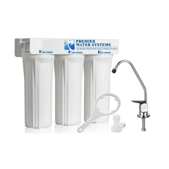 Under-sink Drinking Water Filtration System - with Sediment + Carbon Filters