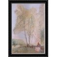 thumbnail image 1 of Under the Birches 28x40 Large Black Ornate Wood Framed Canvas Art by Carl Larsson, 1 of 2