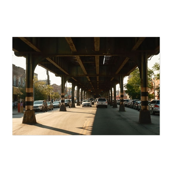 Under the D Tracks, Brooklyn - Brooklyn New York Photography Unframed Wall Art Print 12 x 18 inches