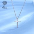 Under the Ginkgo Tree S925 Sterling Silver Cross Necklace Cold Style