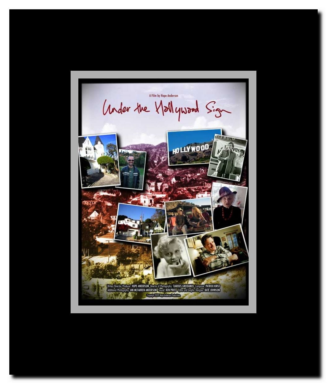 Under the Hollywood Sign Framed Movie Poster
