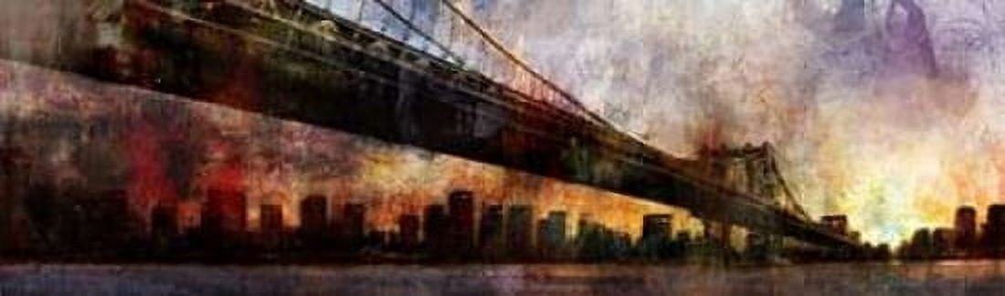 Under the Manhattan Bridge Canvas Art - Ken Roko (8 x 24)